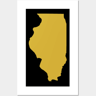 Illinois state map Posters and Art